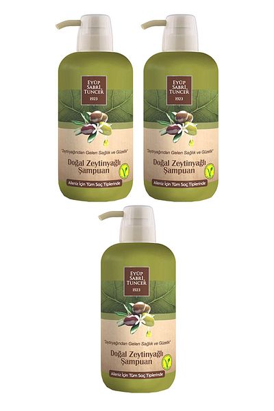 Eyüp Sabri Tuncer Natural Olive Oil Shampoo 600 ml X3 Pieces
