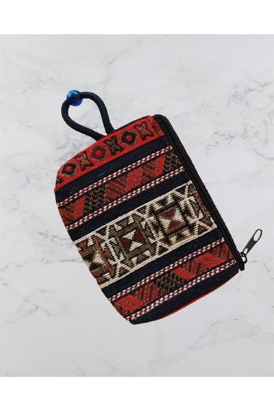Namaste Vintage Woven Mini Coin Purse with Ethnic Pattern (13X9 cm)