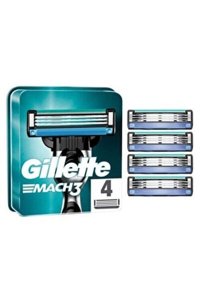 Gillette Σετ 4 ανταλλακτικών λεπίδων ξυραφιού Mach3