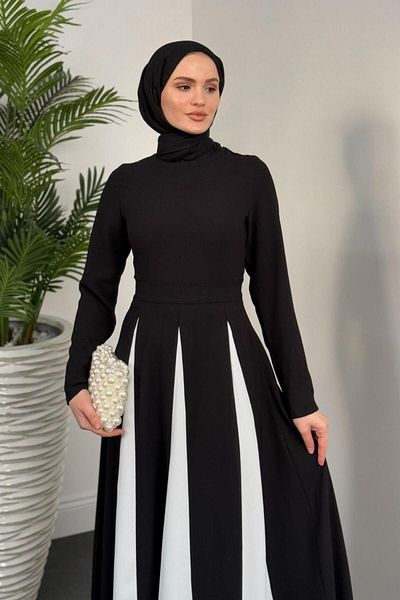 MERVEN AKYÜZ Black Soul Crepe Dress