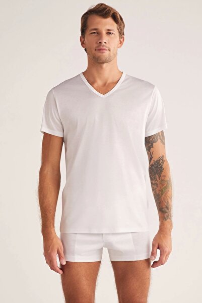 Kom Elite 100% Mercerized V-Neck T-Shirt