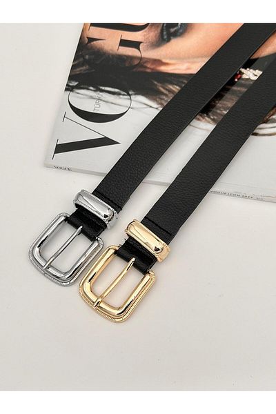 Descoin Set de 2 curele pentru femei cu cataramă punte, centură pentru haine, centură pentru pantaloni, centură pentru rochie,