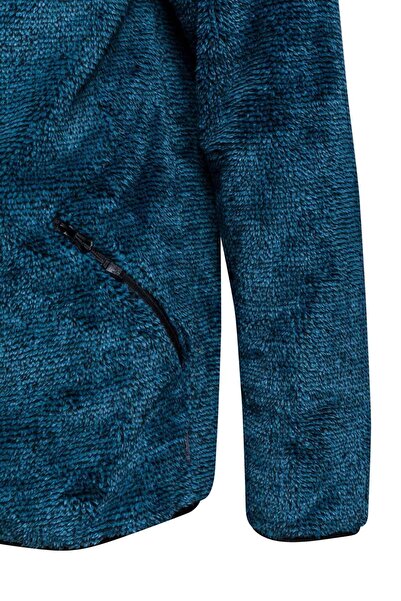 2AS Siena Erkek Tam Fermuarlı Çizgili Polar Lacivert