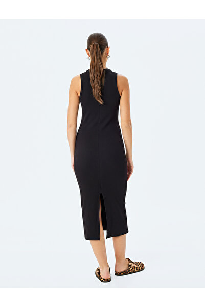 Koton Bisiklet Yaka Kolsuz Slim Fit Midi Kalem Elbise