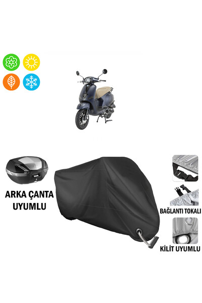 autoEs Mondial wing 50 cc scooter Branda Motosiklet Brandası Arka Çanta Bağla...