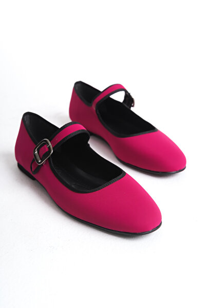 MARSEDO Balerini de zi cu zi pentru femei Laura Fuchsia cu vârf oval