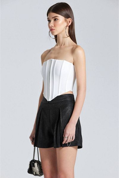 Les Séduisantes c.a. Strapless Double Layer Underwire Custom Design Blouse