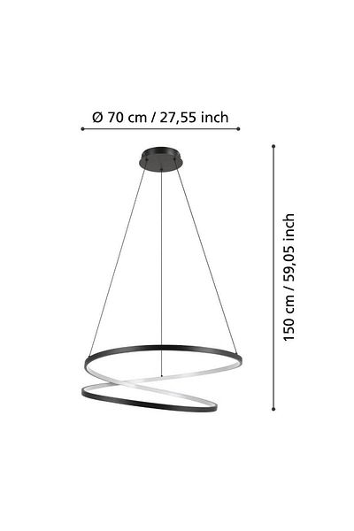 Eglo 901138   "Ruotale" Indoor Pendant Chandelier
