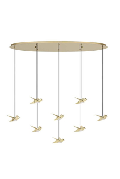 Eglo 390397 "PARATEBUENO 2" 150 Cm Yüksekliğinde Çelik Pirinç Sarkıt Avize