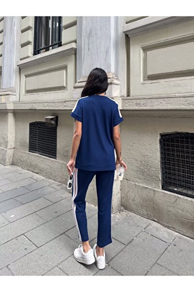 sportiness Σετ αθλητικής φόρμας με ρίγες από ύφασμα