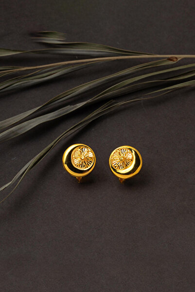 Bilezikci Hilal Model 22 Ayar Altın Kalemli Küpe