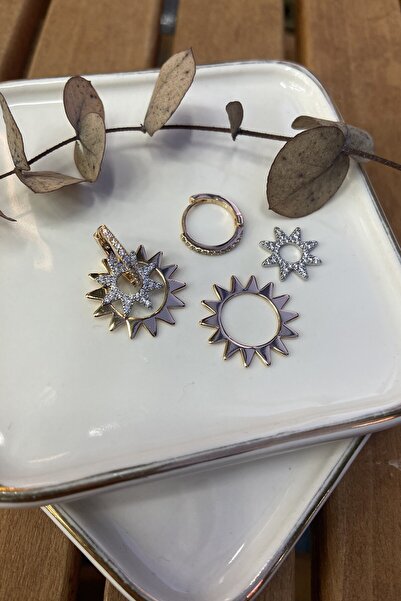AURA ATELIER Steel Two-Color Sun Earrings