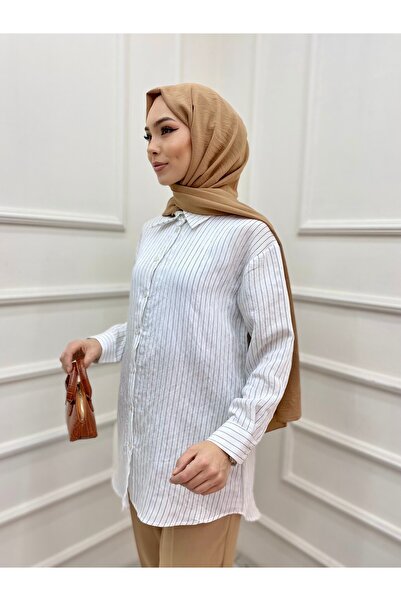 MODA 42 DIKINE CIZGILI GOMLEK TUNIK