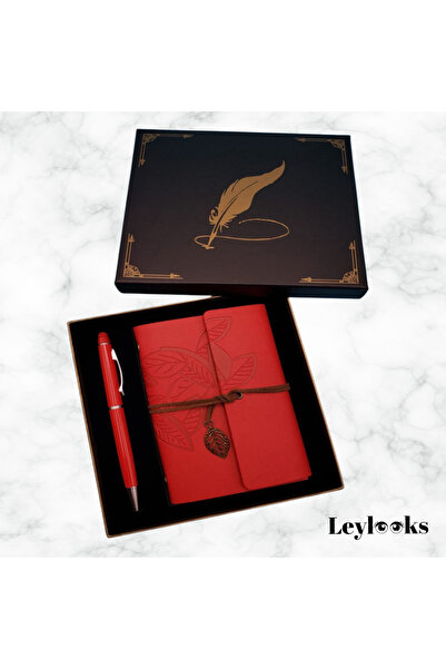 Kişisel Tasarımlar Kişiye özel kutulu deri defter ve kalem