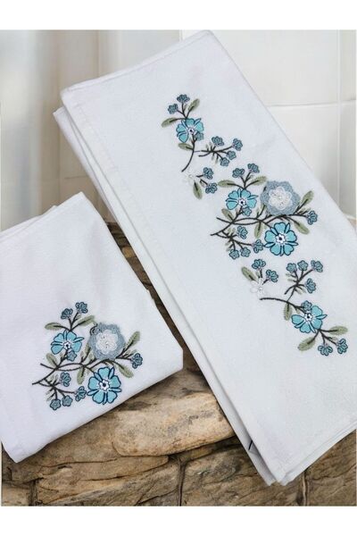 TUTUYA TEXTIL 3D вишивка білого кольору з мотивом «Мати і дочка» Набір рушників для весільного подарунка Бренд Ünsal