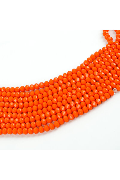 yfhobi 8 мм плоский кришталевий скляний намист - матовий помаранчевий колір, 1 нитка (67-70 штук), 1-й сорт