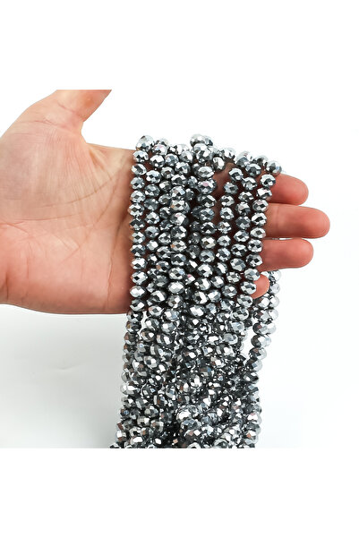 yfhobi 1 Dizi (67-70 Adet) - 8 mm Yassı Kristal Cam Boncuk Dizisi Kaplama Güm...