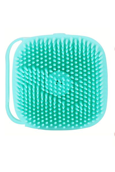 usin Soft Silicone Shower Bath Loofah - Silicone Exfoliating Shower Massage Brush with Shampoo Soap Bowl