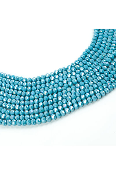 yfhobi 1 Dizi (67-70 Adet) - 8 mm Yassı Kristal Cam Boncuk Dizisi Mat Janjanl...