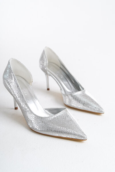 MARSEDO Pointed Toe Stylish Stiletto - Silver Allure Evening Dress Shoes