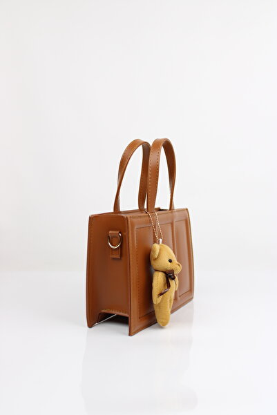 mossi Faux Leather Embroidered Plush Charm Women's Hand/Shoulder Bag - Adjustable Strap Available