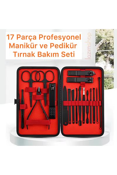 Lazım Shop 17 Piece Professional Manicure and Manicure Set