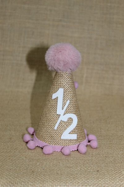 asöy Half Age Hat 6 Months Hat Jute Fabric Pink Pompom Cap Straw Hat