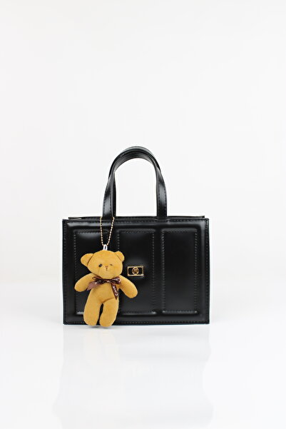 mossi Faux Leather Embroidered Plush Charm Women's Hand/Shoulder Bag - Adjustable Strap Available