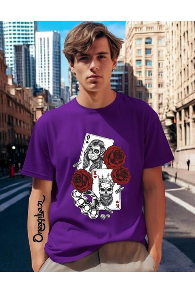 oneagılyazı Uličica Štampano Muški Oversize kroj T-shirt