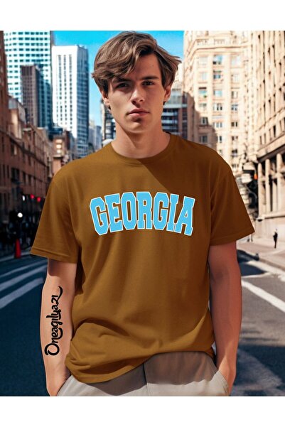 oneagılyazı Georgia Printed Men's Oversize T-Shirt