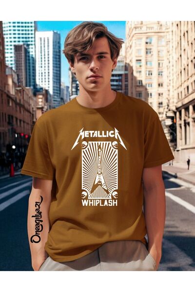 oneagılyazı Metallica Printed Men's Oversize T-Shirt