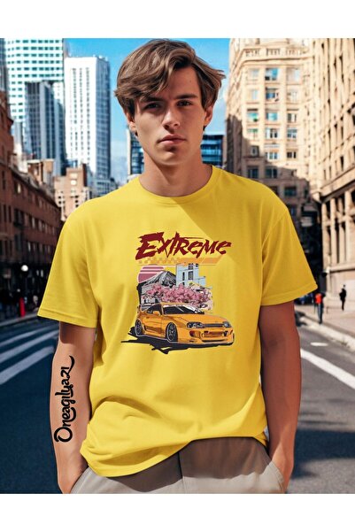 oneagılyazı Екстремна мъжка тениска с голям размер и принт