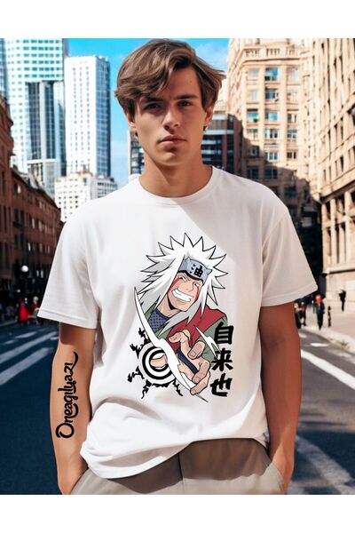 oneagılyazı Anime Printed Men's Oversize T-Shirt