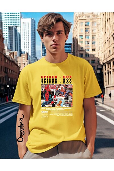 oneagılyazı Чоловіча футболка Oversize з принтом Spider Boy