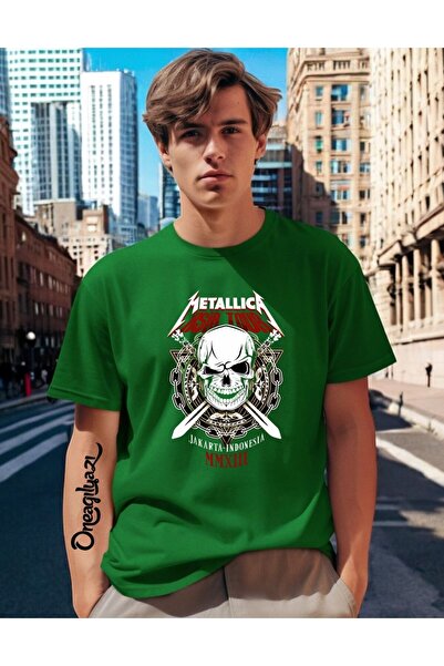 oneagılyazı Ανδρικό μπλουζάκι Skull με τύπωμα oversized