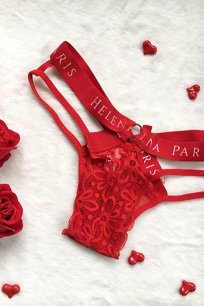 MODA G&H Underwear - Red Lace String - Thong