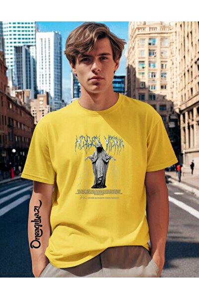 oneagılyazı Ritual Printed Men's Oversize T-Shirt