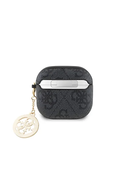 Guess Guess Licensed Classic 4g Patterned Rhinestone Ornamental Chain Case for AirPods 4 Case Black