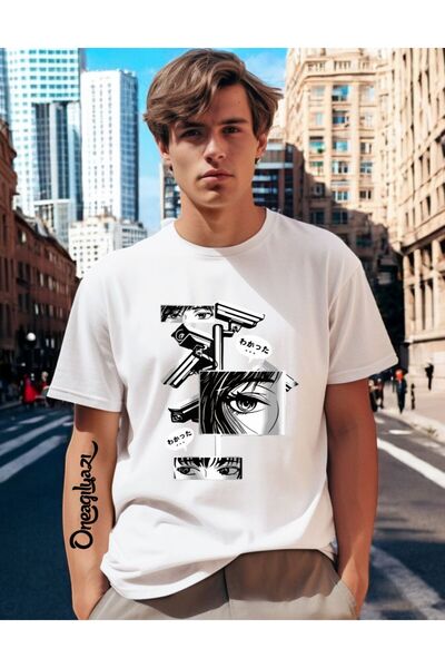 H&GHAMLEGİYİM Cam με τύπωμα Ανδρικό μπλουζάκι oversized
