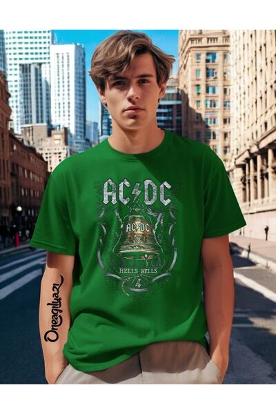 oneagılyazı AC DC Štampano Muški Oversize kroj T-shirt