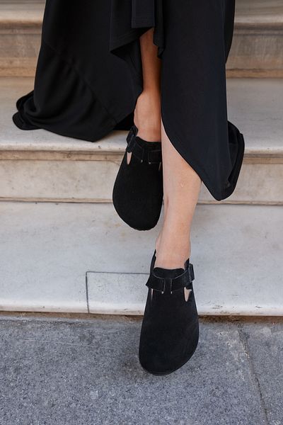 Uniqueqoop Pantofi ortopedici unisex cu talpă din plută din piele naturală Oxford