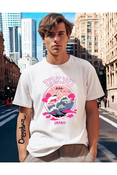H&GHAMLEGİYİM Tokyo Printed Men's Oversize T-Shirt