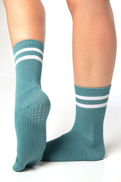 SAYSEZ Bamboo Women - 3-Piece Silicone Printed Pilates Yoga Fitness Ballet Dance Activity Tennis Socks Set