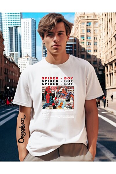 oneagılyazı Paukovi dečak Štampano Muški Oversize kroj T-shirt