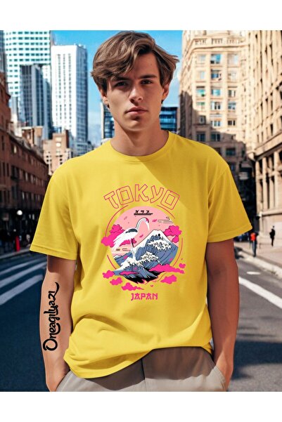 oneagılyazı Tokyo Printed Men's Oversize T-Shirt