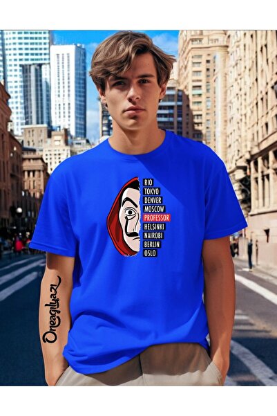 oneagılyazı Tricou oversize pentru bărbați cu imprimeu La Casa de Papel