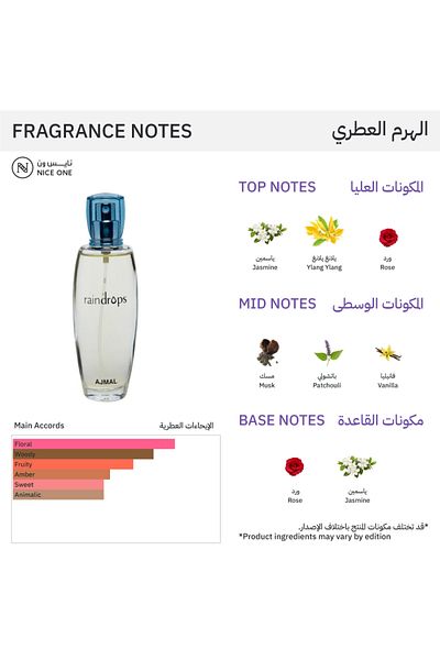 Ajmal Raindrops For Women - Eau De Parfum50ml
