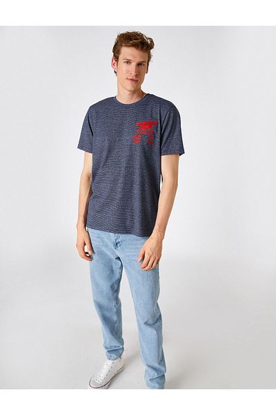 Koton Striped Printed T-Shirt