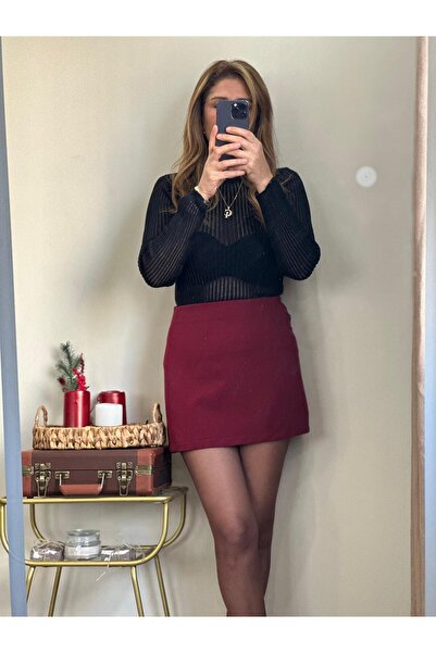 Butik BORDO MİNİ ETEK