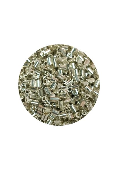 onixe Shiny Silver Cut Glass Beads - 2mm, 20 Grams - Bnc328